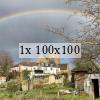 Rainbow over the allotments